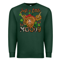 Sports Green Just a Little Moody Premium Sweatshirt - CowhideDigitalArt