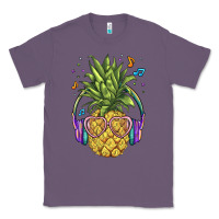 Lavender pineapple with headphone Classic Tee - BarkalooDesign