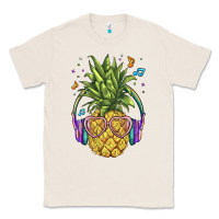 Natural pineapple with headphone Classic Tee - BarkalooDesign