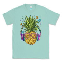 Seafoam pineapple with headphone Classic Tee - BarkalooDesign