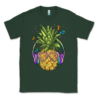 Sports Green pineapple with headphone Classic Tee - BarkalooDesign