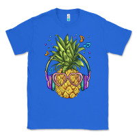 True Royal pineapple with headphone Classic Tee - BarkalooDesign
