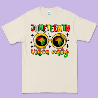 Juneteenth Vibes Only Premium Tee Designed By Maliassmallbusiness