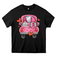 Black valentines day gnome truck Heavy Core Tee - MaliasSmallBusiness