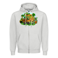 Dove Grey truck saint patricks day Zipper Hoodie - FaDigitalArtStudio