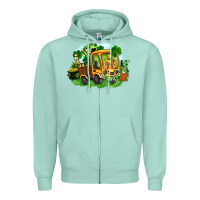 Seafoam truck saint patricks day Zipper Hoodie - FaDigitalArtStudio