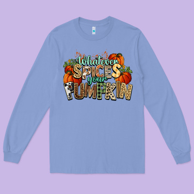 Whatever Spices Your Pumpkin Fall Long Sleeve Tee Designed By Nancycooperartshop