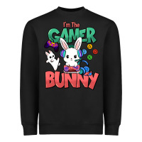 Black I'm the game Bunny Easter day Heavyweight Sweatshirt - HowdyJamesFarm