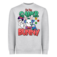 Heather Grey I'm the game Bunny Easter day Heavyweight Sweatshirt - HowdyJamesFarm