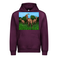 Mauve Wine parasaurolophus Urban Hoodie - Artiststas