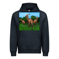 Navy parasaurolophus Urban Hoodie - Artiststas