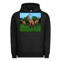 Pigment Black parasaurolophus Urban Hoodie - Artiststas