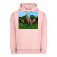 Pigment Salmon parasaurolophus Urban Hoodie - Artiststas