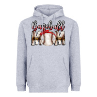 Heather Grey Baseball Mom Heavyweight Hoodie - CowhideDigitalArt
