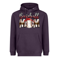 Plum Baseball Mom Heavyweight Hoodie - CowhideDigitalArt