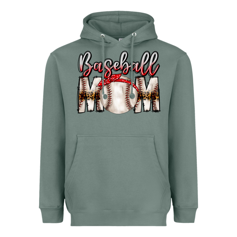Baseball Mom Heavyweight Hoodie by CowhideDigitalArt | Teevron