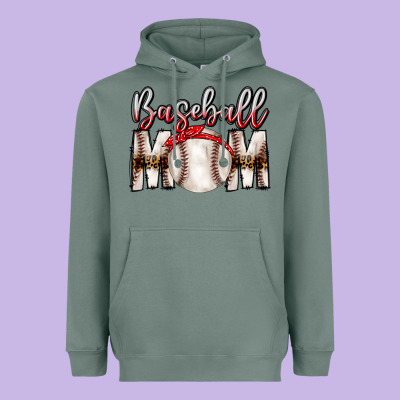 Baseball Mom Heavyweight Hoodie Designed By Cowhidedigitalart
