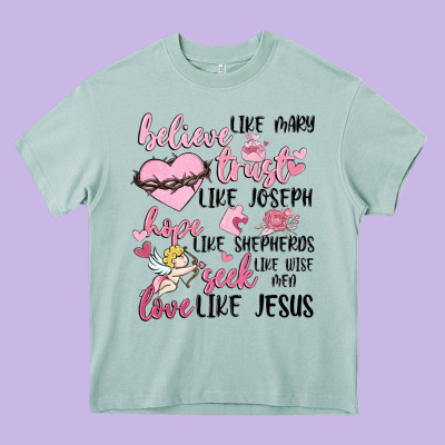 Christian Valentines Heavy Core Tee Designed By Maliassmallbusiness