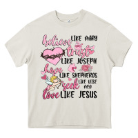 Cream christian valentines Heavy Core Tee - MaliasSmallBusiness