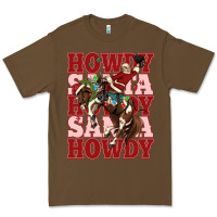 Cacao howdy santa cowboy christmas Premium Tee - MaliasSmallBusiness