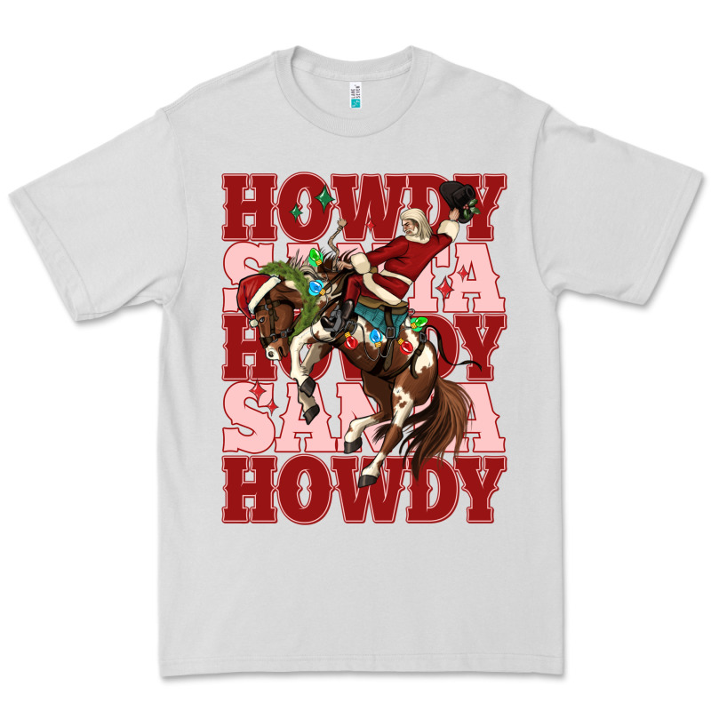 Howdy Santa Cowboy Christmas Premium Tee by MaliasSmallBusiness | Teevron