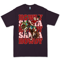 Plum howdy santa cowboy christmas Premium Tee - MaliasSmallBusiness