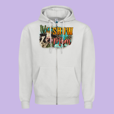 Show Mom Cow Mother's Day Zipper Hoodie Designed By Fadigitalartstudio