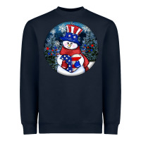 Patriotic Snowman Ornament 4th Of July Heavyweight Sweatshirt | Teevron