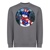 Storm Patriotic snowman ornament 4th of july Heavyweight Sweatshirt - HowdyJamesFarm