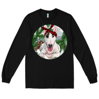 Black Bull Terrier And Farm Long Sleeve Tee - RanaPortraitStore