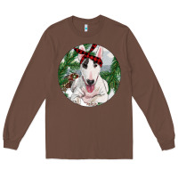 Chestnut Bull Terrier And Farm Long Sleeve Tee - RanaPortraitStore
