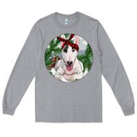 Heather Grey Bull Terrier And Farm Long Sleeve Tee - RanaPortraitStore