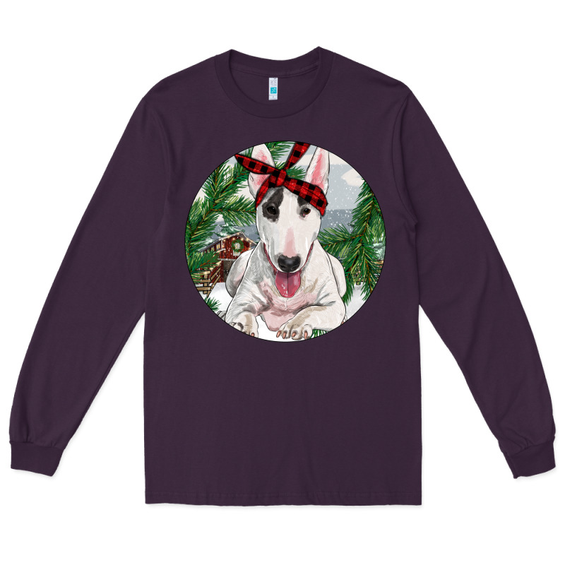 Bull Terrier And Farm Long Sleeve Tee by RanaPortraitStore | Teevron
