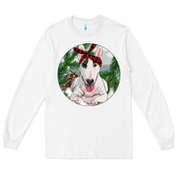 White Bull Terrier And Farm Long Sleeve Tee - RanaPortraitStore