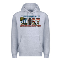 Heather Grey It's the guts and it's the glory a hundred stripes Premium Hoodie - FaDigitalArtStudio