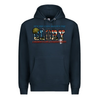 Navy It's the guts and it's the glory a hundred stripes Premium Hoodie - FaDigitalArtStudio
