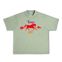 Oil Green Horse Girl Urban Heavy Tee - Bettercallsaul