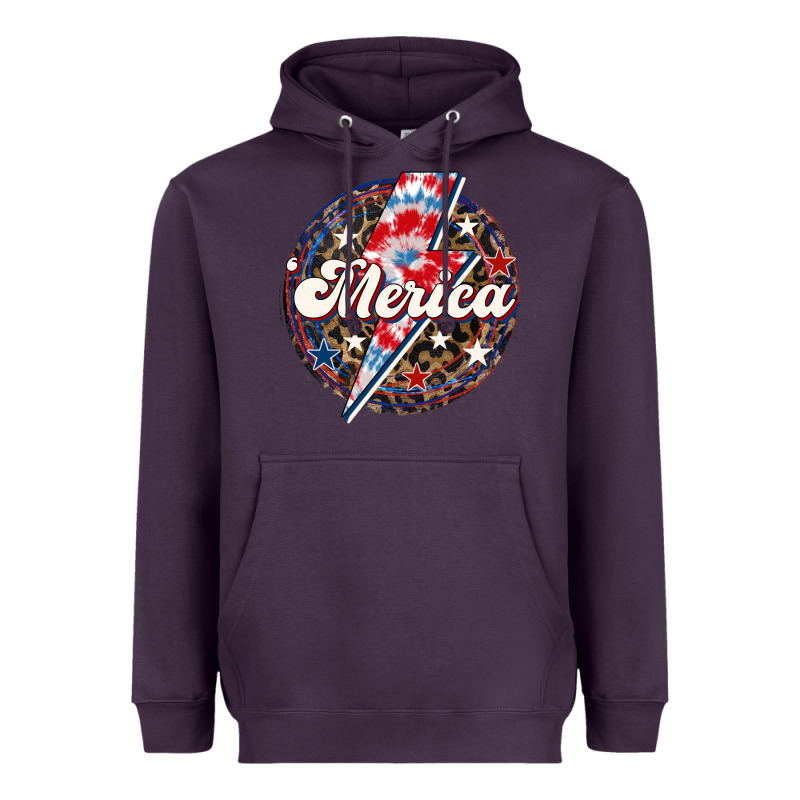 Western Merica Patriotic 4th Of July Heavyweight Hoodie by LillyAllenDesigns | Teevron
