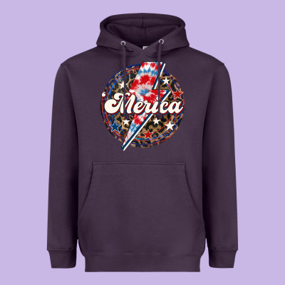 Western Merica Patriotic 4th Of July Heavyweight Hoodie Designed By Lillyallendesigns