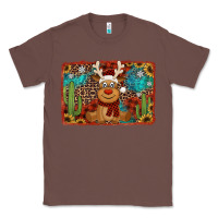 Chestnut western christmas reindeer with background Classic Tee - Jasminsmagicworld