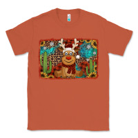 Copper western christmas reindeer with background Classic Tee - Jasminsmagicworld