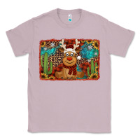 Lilac western christmas reindeer with background Classic Tee - Jasminsmagicworld