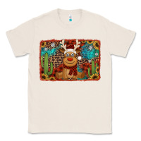 Natural western christmas reindeer with background Classic Tee - Jasminsmagicworld