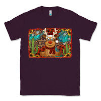 Plum western christmas reindeer with background Classic Tee - Jasminsmagicworld