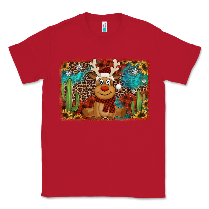 Western Christmas Reindeer With Background Classic Tee by Jasminsmagicworld | Teevron