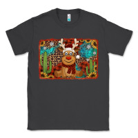 Smoke western christmas reindeer with background Classic Tee - Jasminsmagicworld