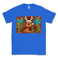True Royal western christmas reindeer with background Classic Tee - Jasminsmagicworld