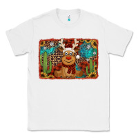 White western christmas reindeer with background Classic Tee - Jasminsmagicworld