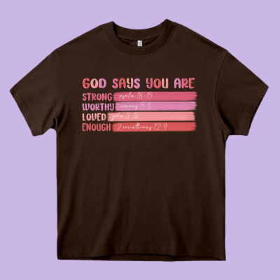 God Says You Are Heavy Core Tee Designed By Maliassmallbusiness