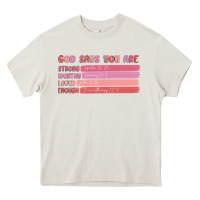 Cream god says you are Heavy Core Tee - MaliasSmallBusiness